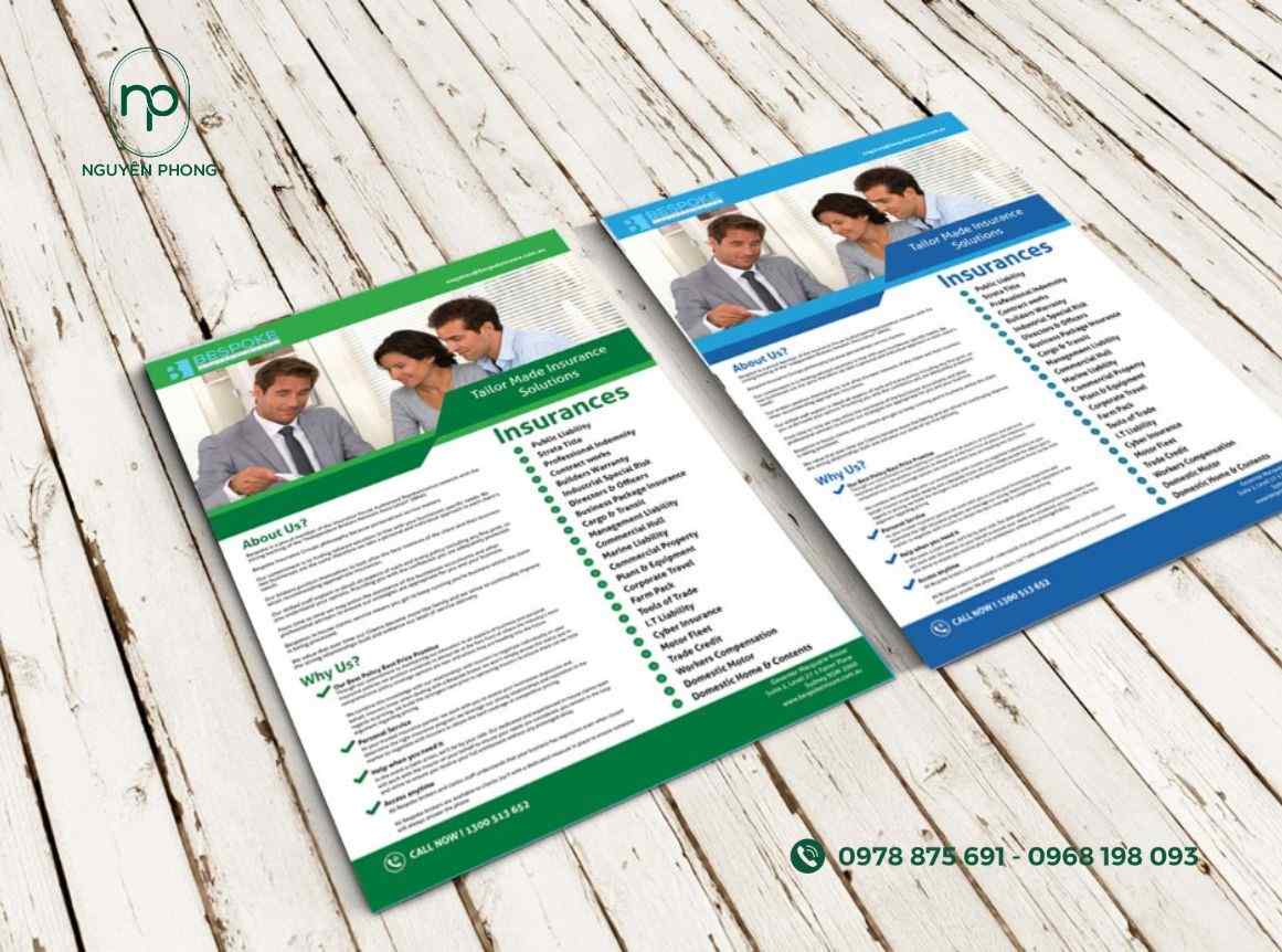 thông tin cần có trên 1 tờ rơi